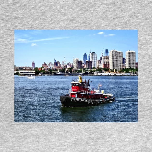 Philadelphia PA - Tugboat by Philadelphia Skyline by SusanSavad